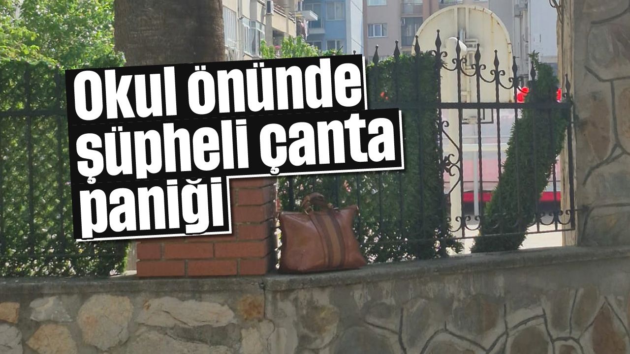 Okul önünde, şüpheli çanta paniği