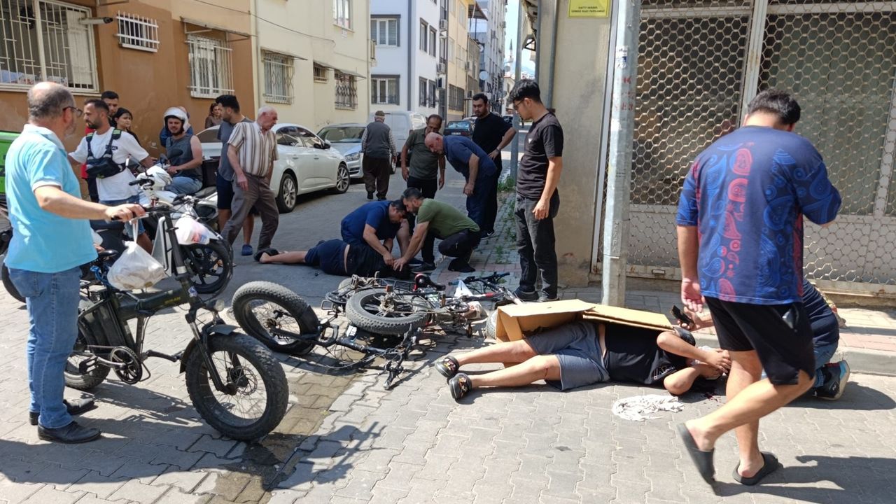 Nazilli’de korkutan kaza :Bisikletli 2 çocuk yaralandı