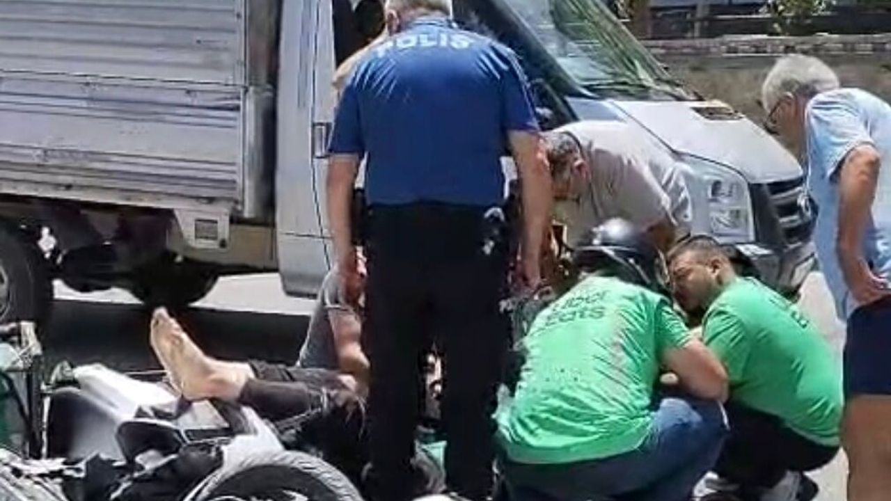 Aydın'da motosiklet sürücüsü ölümden döndü