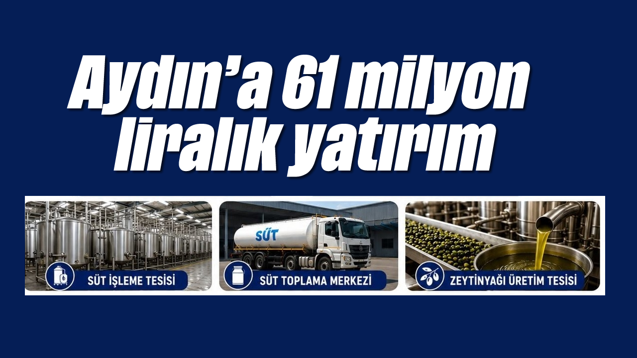 Aydın'a 61 milyon liralık yatırım