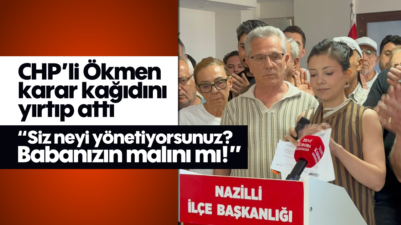 CHP'li Ökmen karar kağıdını yırtıp attı
