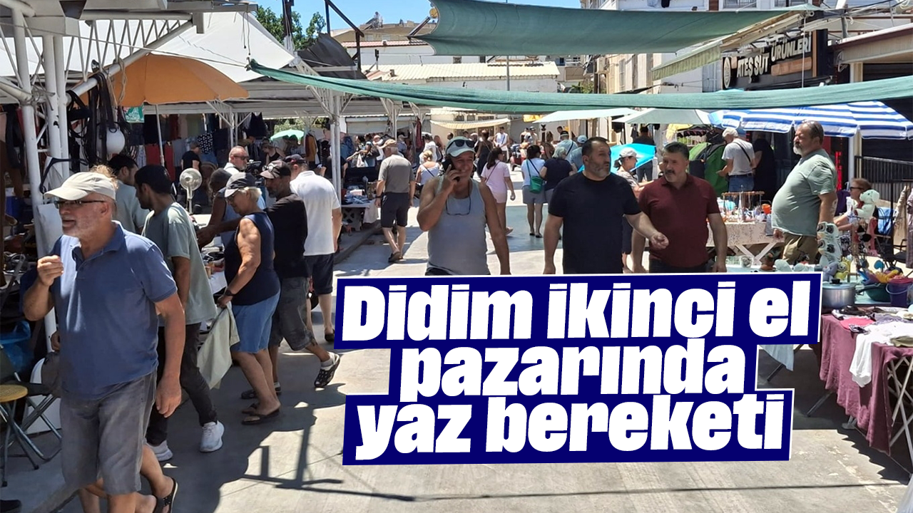 Didim ikinci el pazarında yaz bereketi