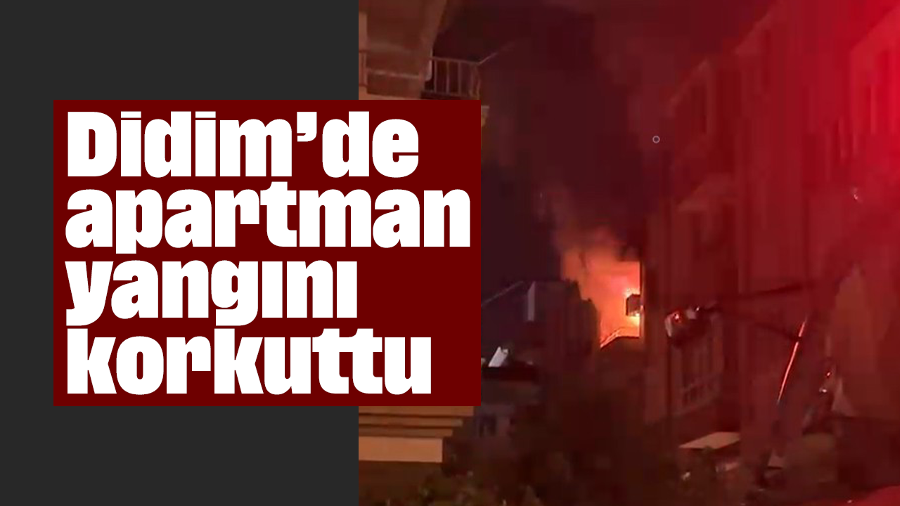 Didim’de apartman yangını korkuttu