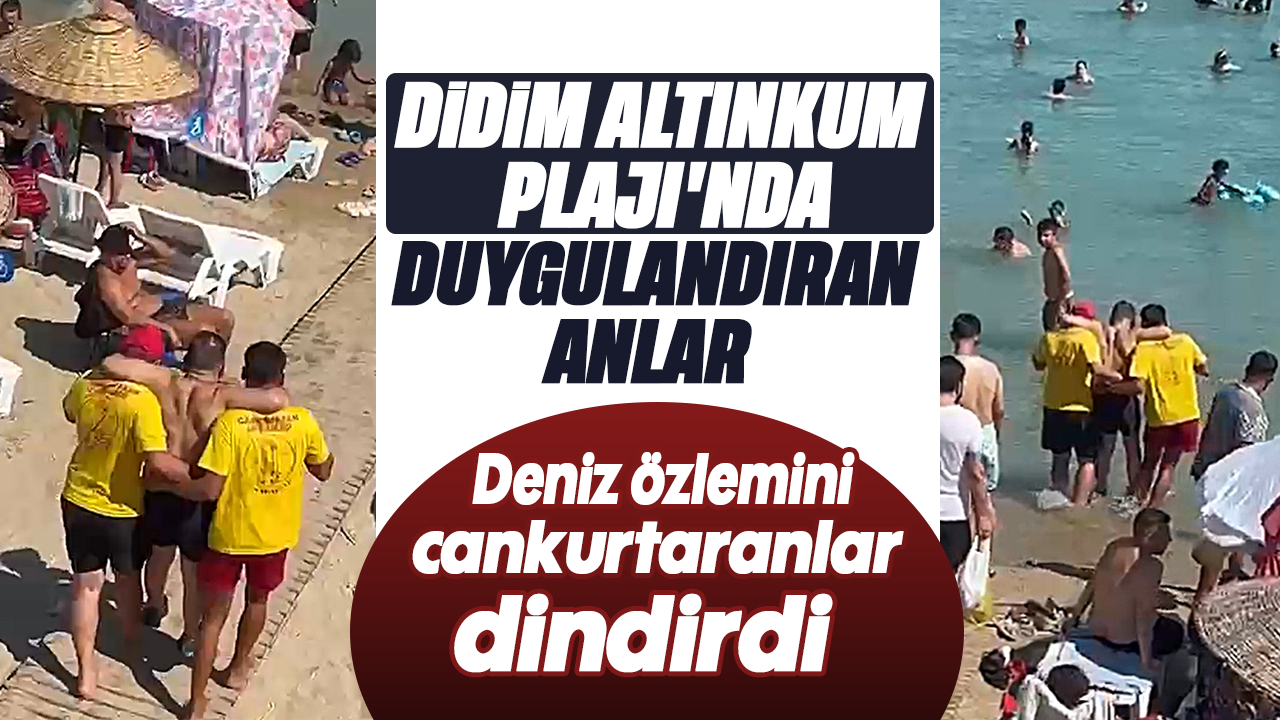 Didim Altınkum Plajı'nda duygulandıran anlar: Deniz özlemini cankurtaranlar dindirdi