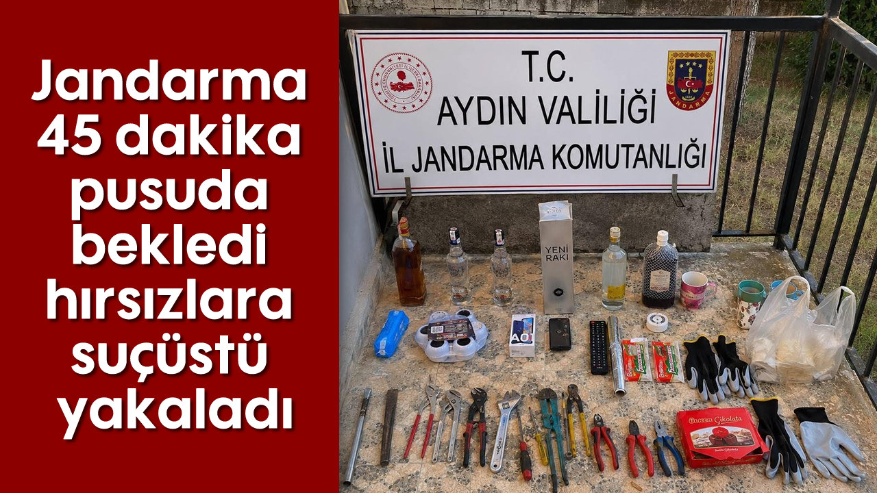 Jandarma 45 dakika pusuda bekledi, hırsızlara suçüstü yakaladı