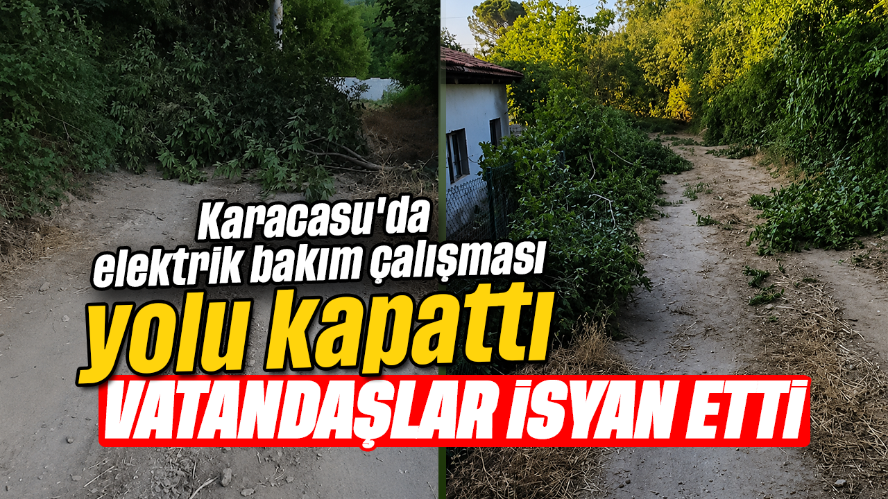 Karacasu'da elektrik çalışması yolu kapattı