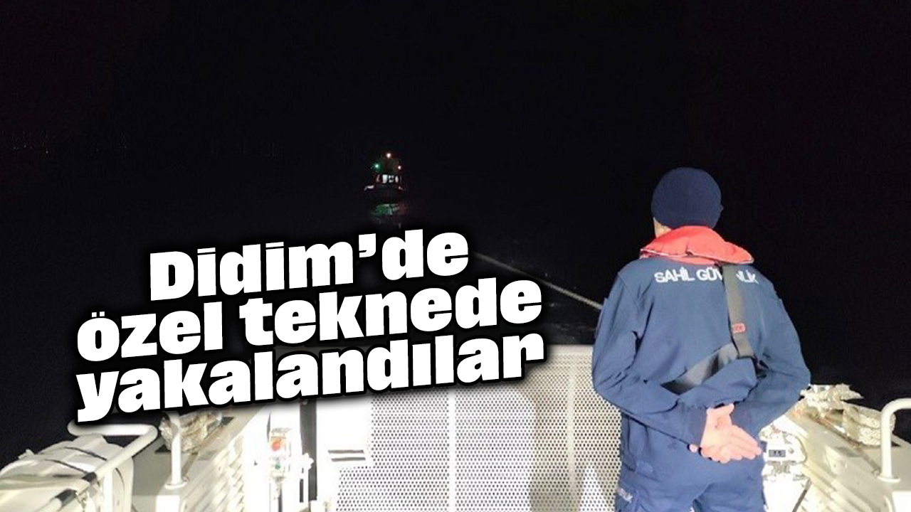 Didim’de özel teknede yakalandılar