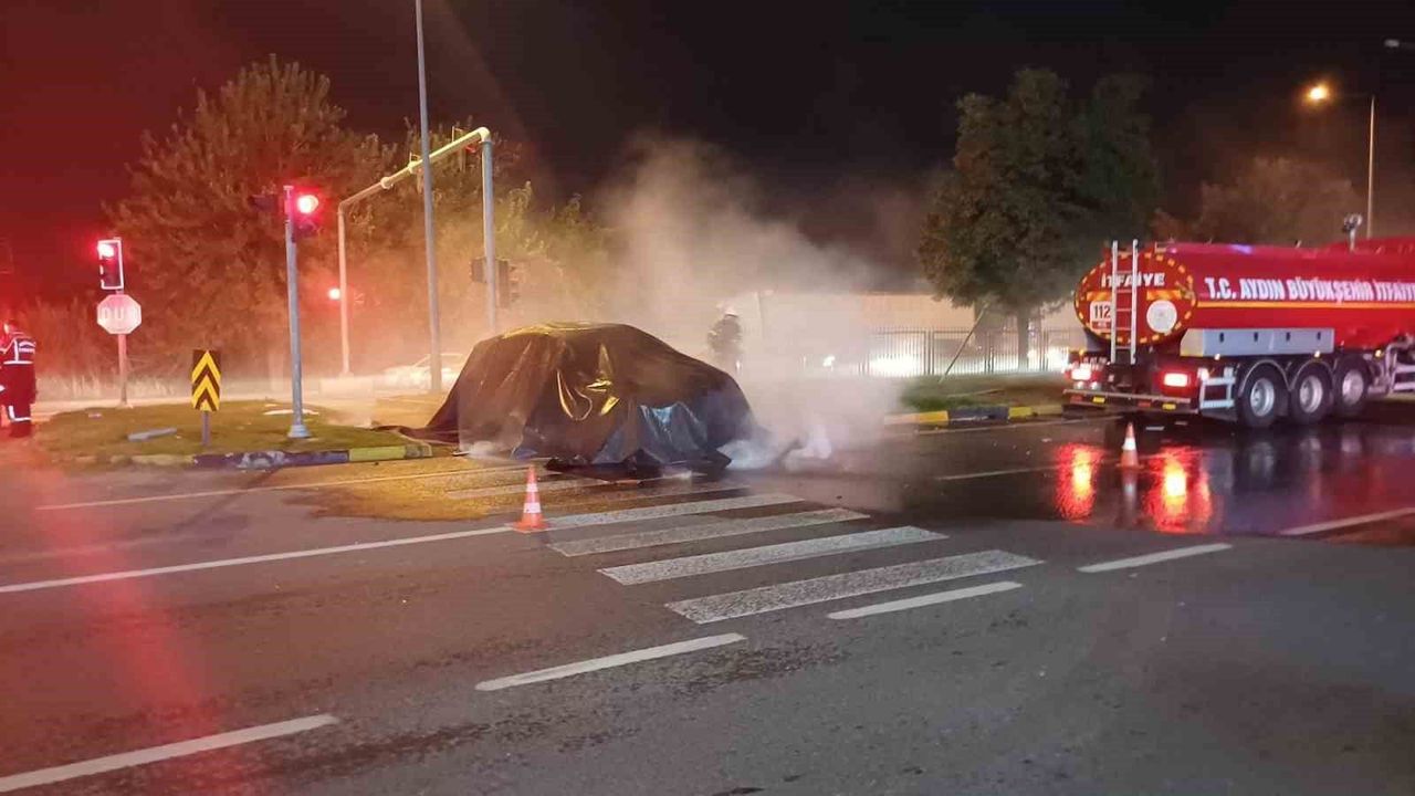 Aydın'da Tesla Yangınına İtfaiye Müdahalesi