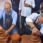 Karacasu'daki festivalde keyifli anlar: Kaymakam, Milletvekili ve Başkanlar çömlek yaptı