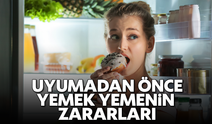 Yatmadan önce yemek yemenin zararları