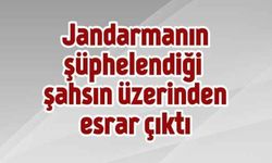 Jandarmanın şüphelendiği şahıstan esrar çıktı