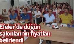 Efeler’de düğün salonlarının fiyatları belirlendi