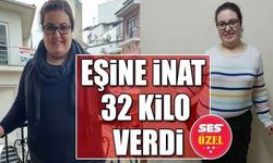 Eşine inat 32 kilo verdi