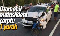 Otomobil motosiklete çarptı: 1 yaralı