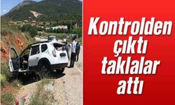 Kontrolden çıktı, takla attı, şarampolde durabildi...