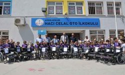 Minik öğrencilerden 15 tekerlekli sandalye