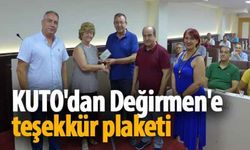 KUTO'dan Değirmen'e teşekkür plaketi