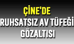 Çine'de ruhsatsız av tüfeği gözaltısı