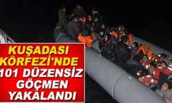 Kuşadası Körfezi'nde 101 düzensiz göçmen yakalandı