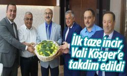 İlk taze incir, Vali Köşger’e takdim edildi