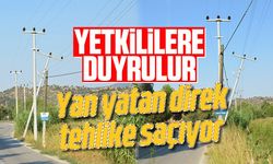 Yan yatan direk, tehlike saçıyor