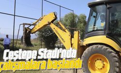 Çeştepe Stadı'nda çalışmalara başlandı