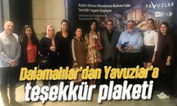 Dalamalılar’dan Yavuzlar’a teşekkür plaketi