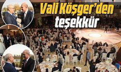 Vali Köşger'den teşekkür