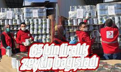 65 bin liralık zeytin bağışladı
