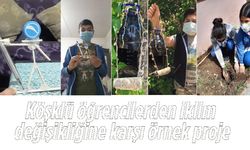Köşklü öğrencilerden iklim değişikliğine karşı örnek proje