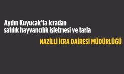 Aydın Kuyucak'ta icradan satılık hayvancılık işletmesi ve tarla