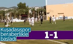 Kuşadasıspor ilk maçında berabere kaldı