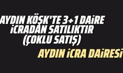 Aydın Köşk'te 3+1 daire icradan satılıktır (çoklu satış)