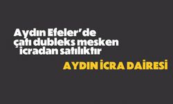 Aydın Efeler'de çatı dubleks mesken icradan satılıktır