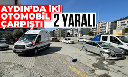 Aydın'da iki otomobil çarpıştı; 2 yaralı