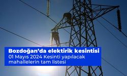 Aydem Duyurdu. Bozdoğan'da elektrik kesintisi 01-02 Mayıs 2024 Kesinti yapılacak mahallelerin tam listesi