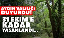 Aydın Valiliği duyurdu! 31 Ekim'e kadar yasaklandı...