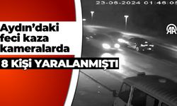 Aydın'daki kaza kameralarda, 8 kişi yaralanmıştı...