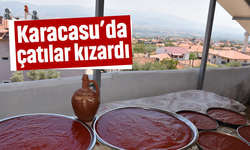 Karacasu'da çatılar kızardı