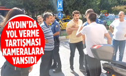 Aydın'da yol verme tartışması kameralara yansıdı