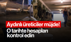 Aydınlı üreticiler müjde! O tarihte hesapları kontrol edin