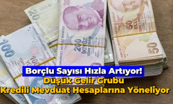 Borçlu Sayısı Hızla Artıyor! Düşük Gelir Grubu Kredili Mevduat Hesaplarına Yöneliyor