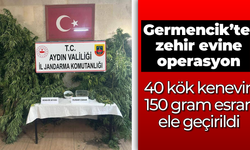 Germencik’te zehir evine operasyon: 40 kök kenevir, 150 gram esrar ele geçirildi