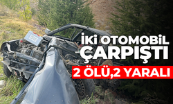 İki otomobil çarpıştı: 2 ölü, 2 yaralı