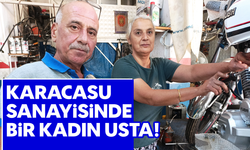 Karacasu sanayisinde bir kadın usta!