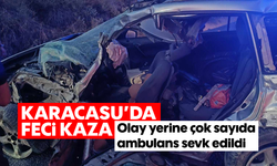 Karacasu'da feci kaza: Olay yerine çok sayıda ambulans sevk edildi