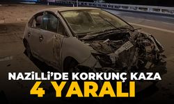 Nazilli’de korkunç kaza; 4 yaralı