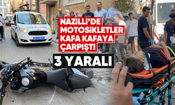 Nazilli'de motosikletler kafa kafaya çarpıştı; 3 yaralı