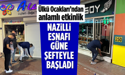 Ülkü Ocakları’ndan anlamlı etkinlik: Nazilli esnafı güne şefteyle başladı