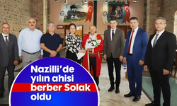 Nazilli'de yılın ahisi berber Solak oldu